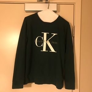 Hunter Green Calvin Klein Crewneck XS